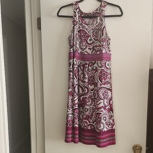 Apt 9 Purple and White Paisley Sleeveless Dress